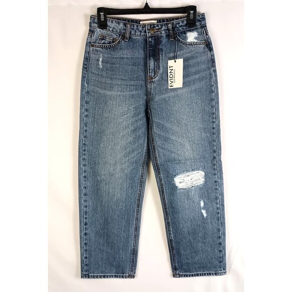 EVIDNT Anthropologie Malibu Girlfriend Jeans 25 Mid Rise Loose Fit New with Tags - Picture 1 of 8